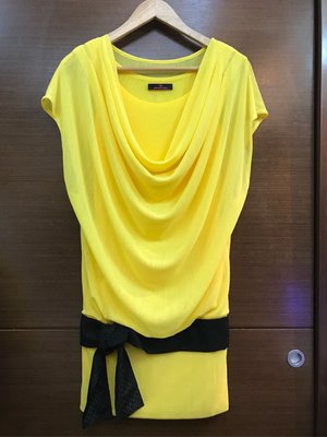 大小姐衣櫃 ～設計師品牌Showcase 黃色造型抓折洋裝