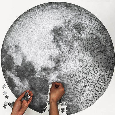 地球拼圖月球拼圖彩虹成人拼圖1000片星空太空旅客平面拼圖