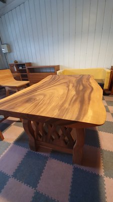 幸福家實木傢俱 鐵木餐桌, 實木餐桌, 長桌, 菱形桌腳, 桌面無拼接 厚10公分 (MSD 6 152)