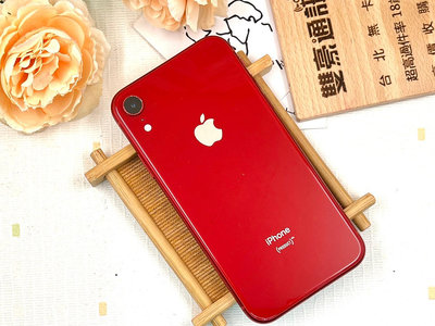 iPhone XR 128G 紅 電池85% 無盒裝 有配件