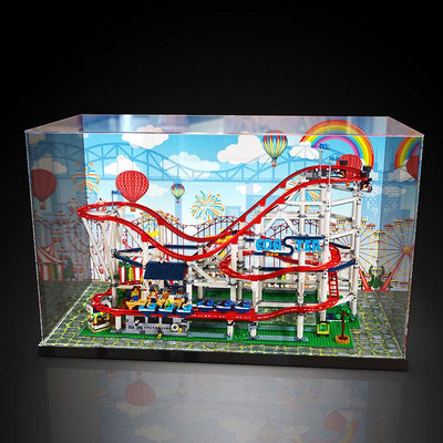 亞克力防塵盒適用樂高10261 大型過山車展示模型玩具透明熱心小賣家