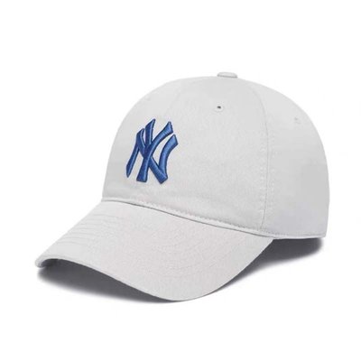 解憂雜貨鋪 MLB軟頂帽子N洋基隊大標棒球帽男女款彎檐L遮陽帽夏小標鴨舌帽