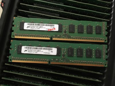 MT/鎂光 4G 2RX8 PC3-10600E  DDR3 1333 UIDMM 純ECC 伺服器記憶體