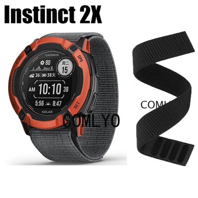 適用於 佳明本能 Garmin Instinct 2X 太陽能運動戰術 錶帶 尼龍回環腕帶 充電端口防塵塞蓋子