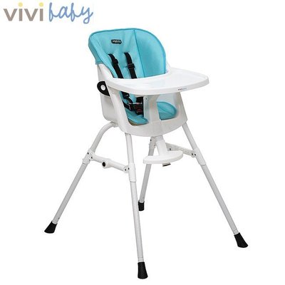 ☘ 板橋統一婦幼百貨 ☘  ViVibaby 第三代兩段式高腳餐椅(天空藍) 高低兩段 / 餐椅