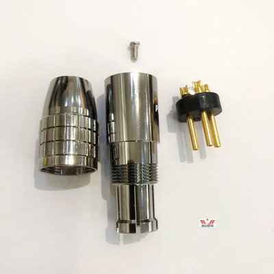 采聲puresonic XLR鍍金鍍銠平衡插頭 瑞士高彈性低阻鈹銅合金