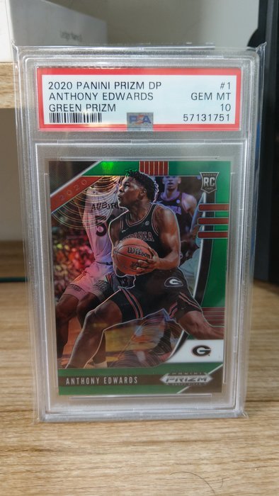 2020 Prizm Draft Picks Anthony Edwards #1 Green RC PSA 10