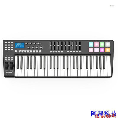 阿澤科技Yohi WORLDE PANDA49 USB MIDI主控鍵盤 49鍵 8個可編程打擊墊 含USB線 彩燈版