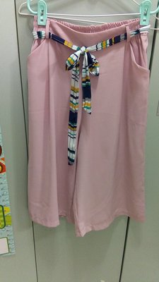 450元隨便賣~韓國設計粉紅雪紡寬褲(SoRa 韓妮 .BFF80S EALOVE 尋寶小舖)