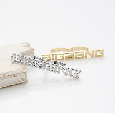 全款BIGBANG 官方LOGO標志同款 雙環戒指