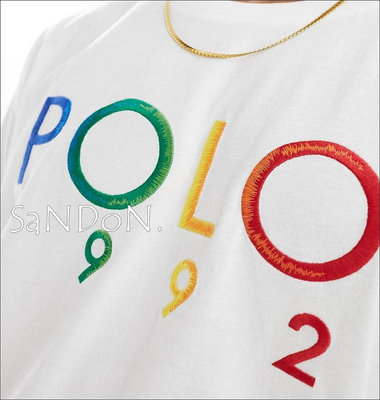 山東:Polo Ralph Lauren multi 1992 logo t /刺繡設計立體短TEE 240320