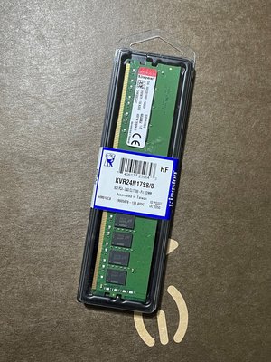 金士頓 Kingston DDR4 2400 8G 8GB 全新盒裝 桌上型 原廠終身保固 記憶體