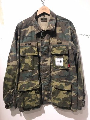 A BATHING APE X WTAPS JUNGLE L/S SHIRT 17AW 迷彩四袋軍衫M號| Yahoo