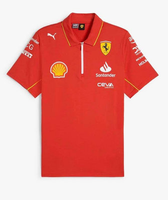 ️Scuderia Ferrari F1 2024 Polo 🏁法拉利F1車隊2024短Polo衫 🇮🇹