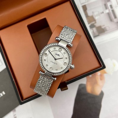 品牌特賣店 美國代購 COACH 14504011 無數字錶盤花朵腕錶 女士手錶 美國100%正品代購 附件齊全