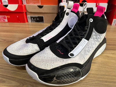 Air Jordan 34 Digital Pink PF 籃球鞋 黑白 BQ3381-016