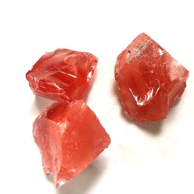 【天然水晶】水晶碎石西瓜紅水晶 魚缸花盆香薰擴香大顆粒紅水晶原石碎石