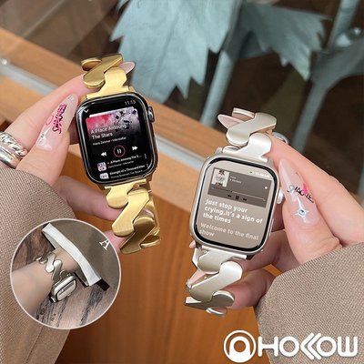 流沙拉絲紗面 不鏽鋼 適用於 Apple Watch 8 7 6 SE 8代 49mm 41mm 45mm 蘋果手錶帶