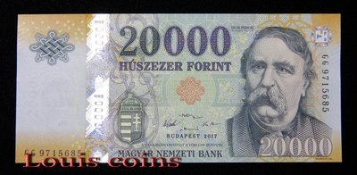 【Louis Coins】B1605-HUNGARY 2015匈牙利紙幣,20.000 Forint