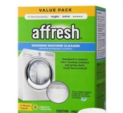 【萬家】買二送一 Affresh 家用洗衣機槽清潔劑 洗衣機清潔錠6錠泡騰片清潔劑