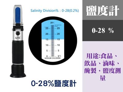[fundin001] [2件免運]正廠 品質保證  鹽度計 鹹度計  [本款: 0-28%鹽度計]