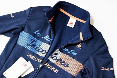 ###【涉谷GOLF精品】Le Coq Sportif 公雞牌 最新藍色女生長袖自行車衣M號 保證真品 歡迎購買
