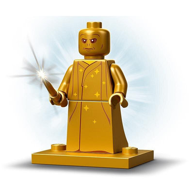 眾信優品 【上新】LEGO樂高 哈利波特人仔 伏地魔 金色 20周年 76389 霍格沃茨密室LG858