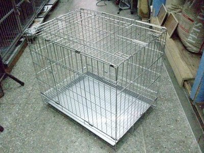 白鐵折疊式狗籠 - 可折疊攜帶方便 (自取另有優惠)