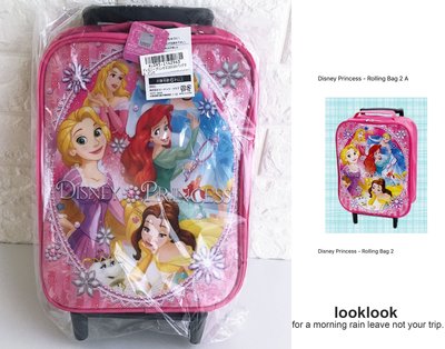【全新日本景品】Disney  公主們 迪士尼公主拉桿箱 兒童2輪拉桿行李箱 簡易旅行箱