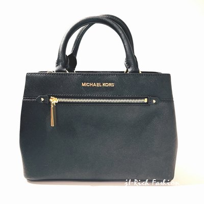 就愛精品店❤️ Michael Kors 黑色防刮皮材質手提/斜背兩用包-附提袋 ＃35S8GX2S1L