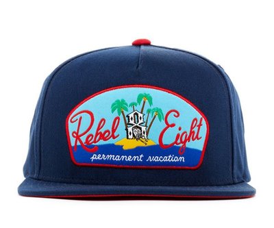 【REBEL8】PERMANENT VACATION  SNAPBACK (藍色)可調節帽子