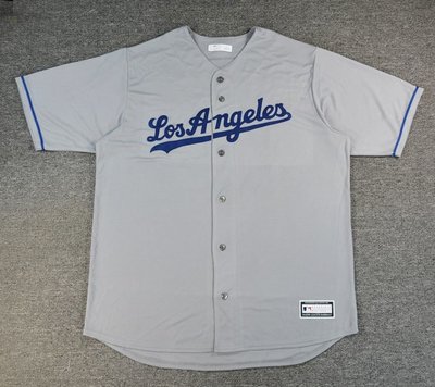 Cover Taiwan 官方直營 MLB LA 洛杉磯 道奇隊 棒球衫 棒球衣 嘻哈 寬鬆 灰色 大尺碼 (預購)