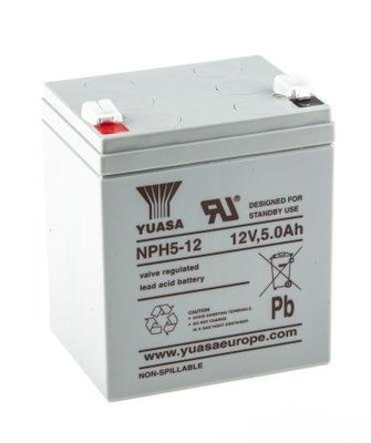 [百威電子]湯淺 YUASA NPH5-12 12V 5Ah UPS 電動車 遙控車 緊急照明燈鉛酸電池 電瓶