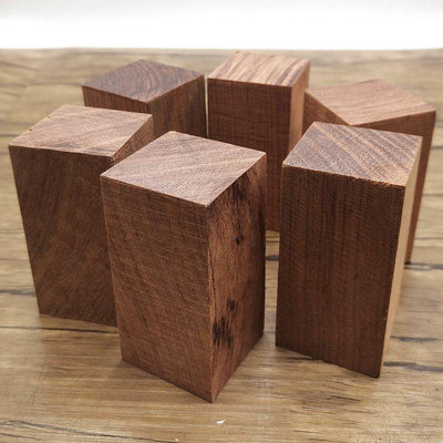 【現貨精選】巴西花梨木小料diy邊角料擺件料小方塊木雕材料非洲木頭雕刻木頭