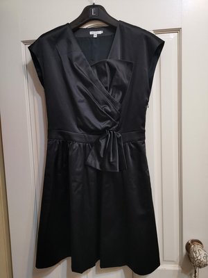 專櫃Jessica 8號黑色緞面小洋裝小禮服