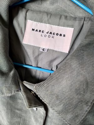 ~櫻花雨~ MARC  JACOBS 設計師款 精品 淺湛藍色 條絨 短版外套 夾克