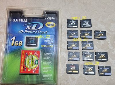 CCD相機 老數位相機 FUJIFILM OLYMPUS XD 記憶卡 二手品 2GB 賣場