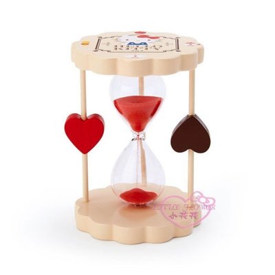 ♥小花凱蒂日本精品♥Hello Kitty 下午茶系列造型木製沙漏 3分鐘 計時器 定時器 砂時計 33212609