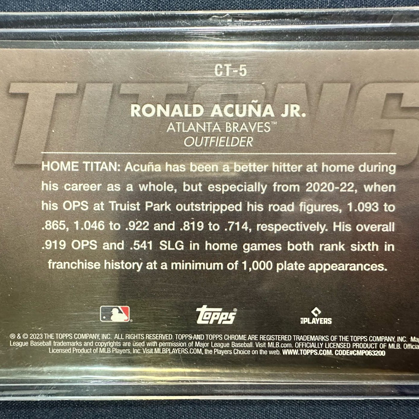 2023 Ronald Acuna Jr. Topps Chrome MLB TITANS