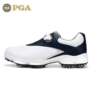 PGA高爾夫球鞋 男士防水鞋子 旋鈕伸縮鞋帶 防側滑活動時尚舒適
