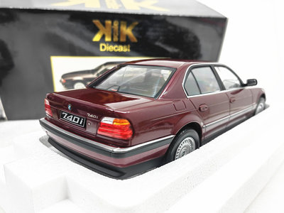 【熱賣精選】汽車模型 車模 收藏模型KK 1/18 寶馬 BMW 740i E38 合金汽車模型