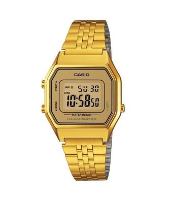 CASIO 卡西歐 熱銷復古小金錶×黑框數位電子錶(LA680WGA-9)LA670WGA-1電子錶