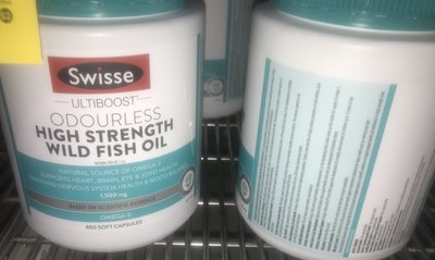 Swisse  1500mg 無腥味高濃度深海魚油 400顆軟膠囊