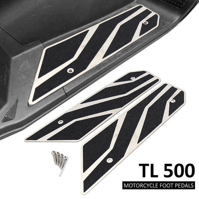 Mtmoto 適用於 SYM MAXSYM TL 500 TL500 摩托車配件 CNC 鋁製腳踏板腳踏板腳踏板