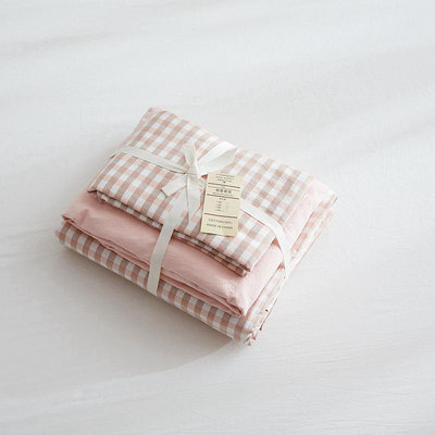Cootan 🌈30款80支純棉水洗棉頂級日式床包組單人/雙人加大床包無印良品風全棉簡約枕套被套床包床單四件組