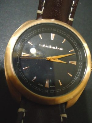 天地 藝品 瑞士 品牌 Calvin Klein CK 大 錶面 石英 男錶 Swiss Made ( 瑞士 原裝 )