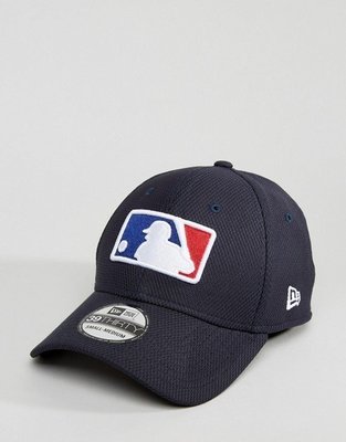 【KA】New Era 39Thirty Stretch Cap MLB Silhouette 藍 MLB 全封帽 現貨