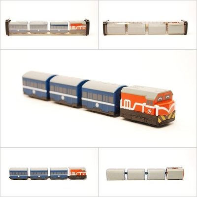 【喵喵模型坊】TOUCH RAIL 鐵支路 Q版 台鐵R100(橘)普通車小列車 (QV007T3)