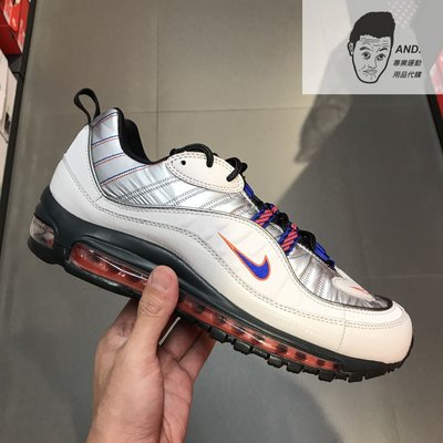 【AND.】NIKE AIR MAX 98 NRG 黑白太空銀紅藍拼接慢跑休閒穿搭