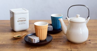日本進口 Studio M' 復古簡約不銹鋼提手 陶瓷茶壺咖啡~特價#促銷 #現貨